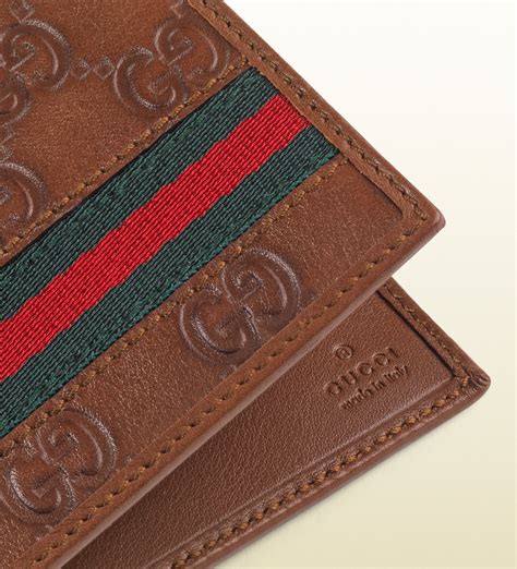 gucci leather wallet men web strip|gucci authentic wallet.